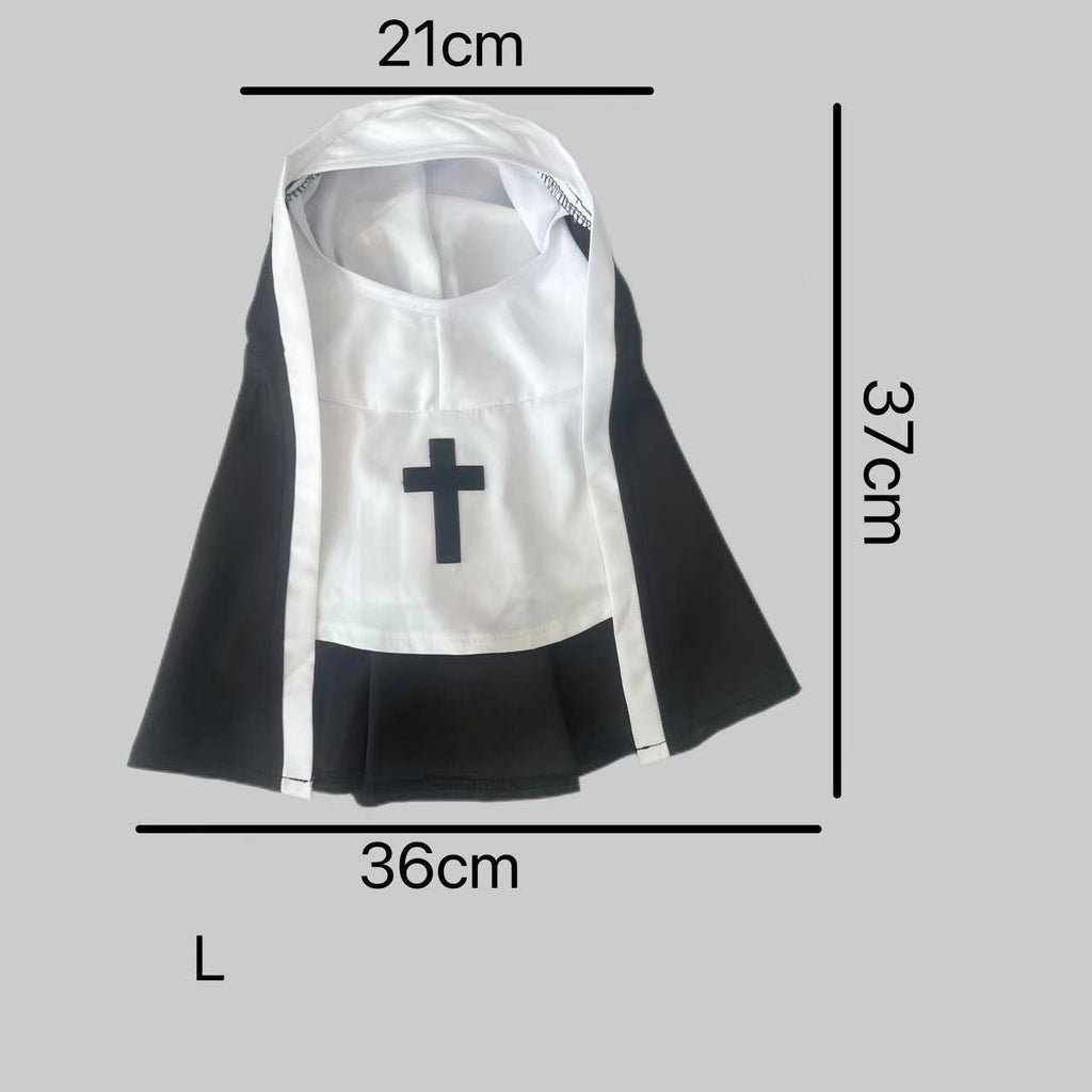 Nun Costume with Cross for Cats & Dogs – Petoween (5)