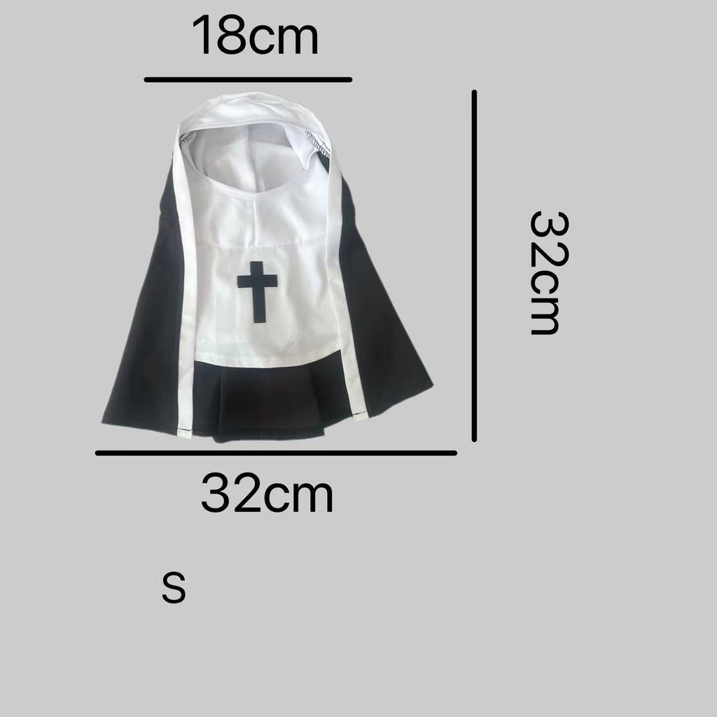 Nun Costume with Cross for Cats & Dogs – Petoween (3)