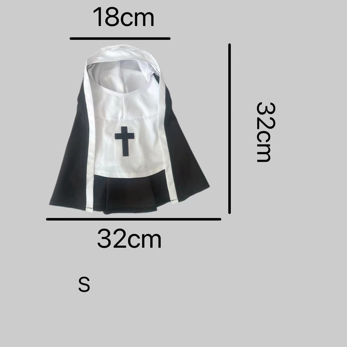 Nun Costume with Cross for Cats & Dogs – Petoween (3)