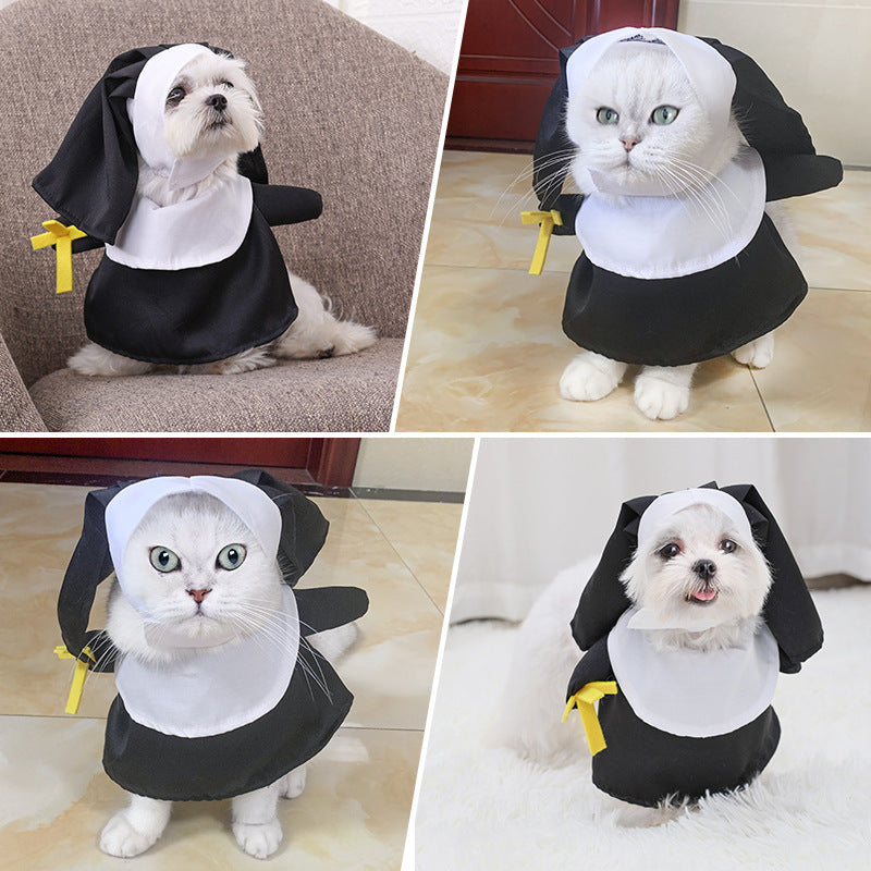 Nun Costume for Cats & Dogs – Petoween (4)